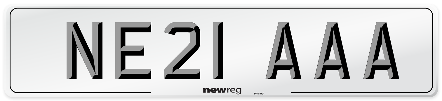 NE21 AAA Number Plate from New Reg